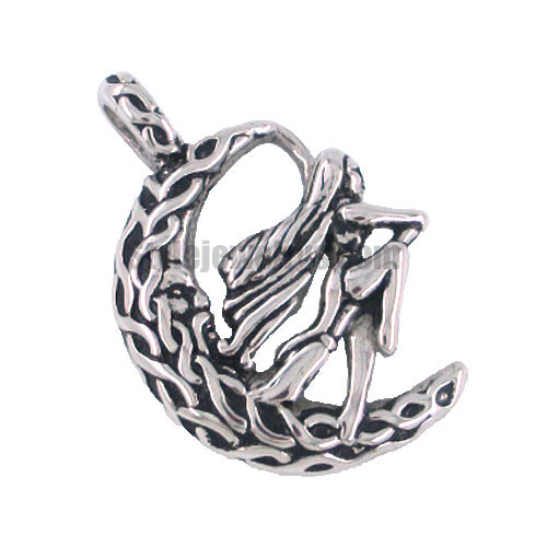 Stainless steel jewelry pendant Stainless steel jewelry Cynthia moon lady pendant SWP0066 - Click Image to Close